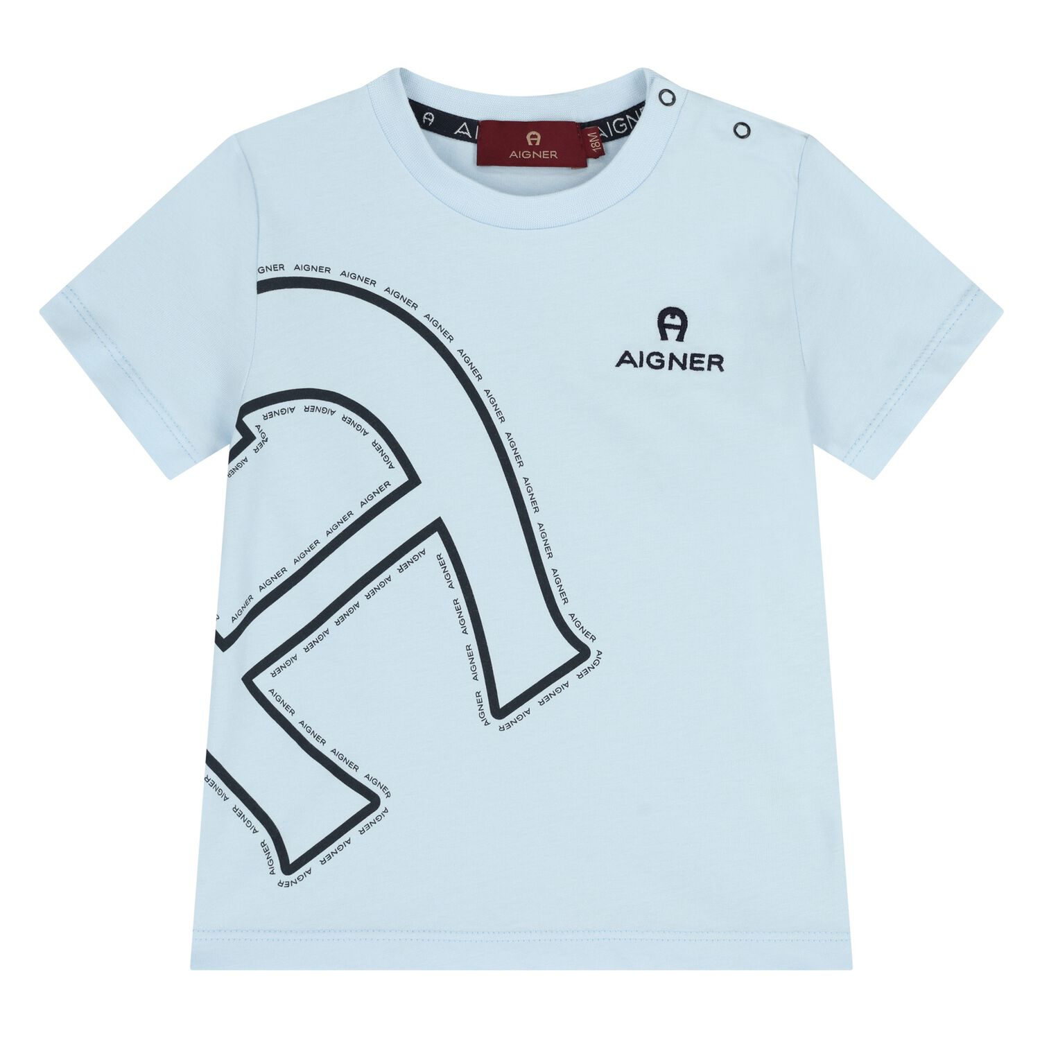 Younger Boys Blue Logo T-Shirt , 2, hi-res