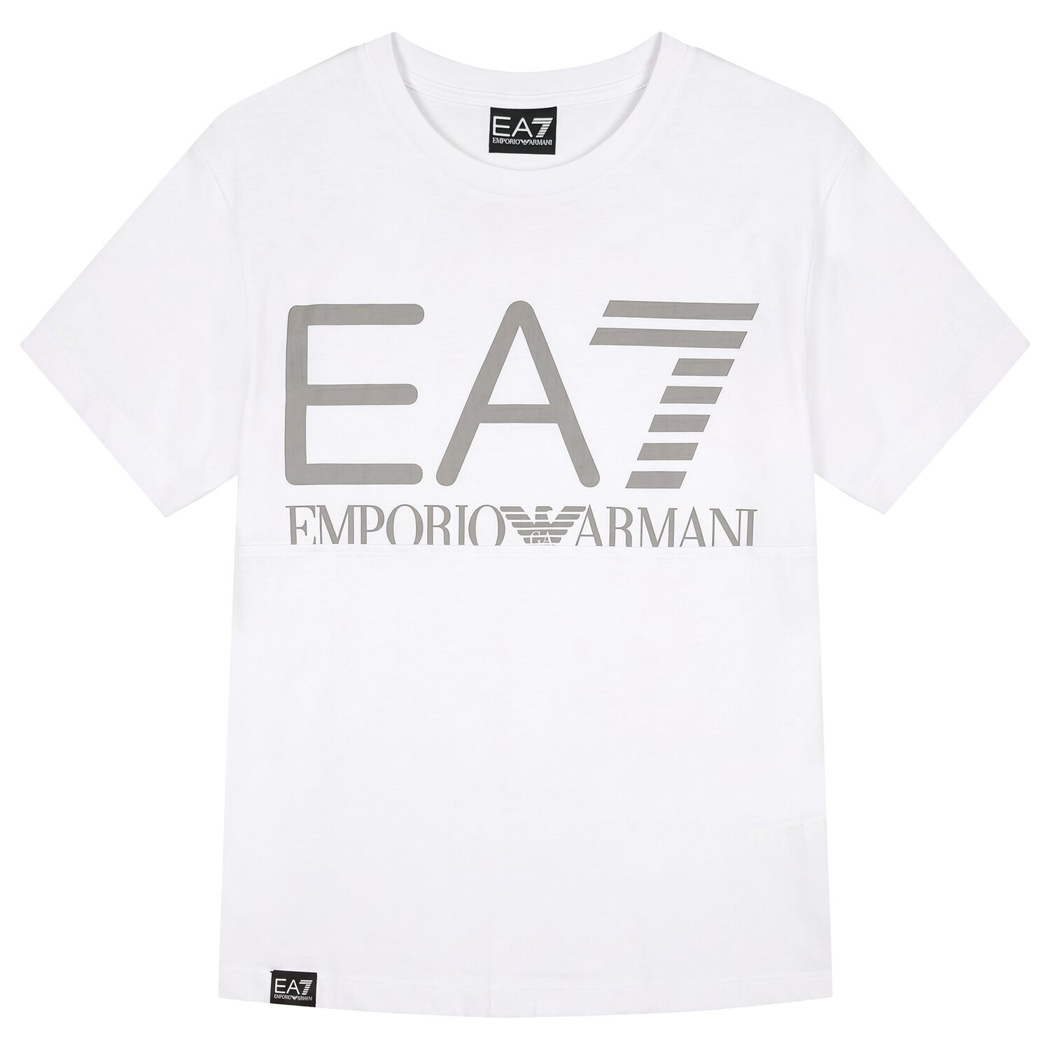 Boys White Logo T-Shirt, 1, hi-res