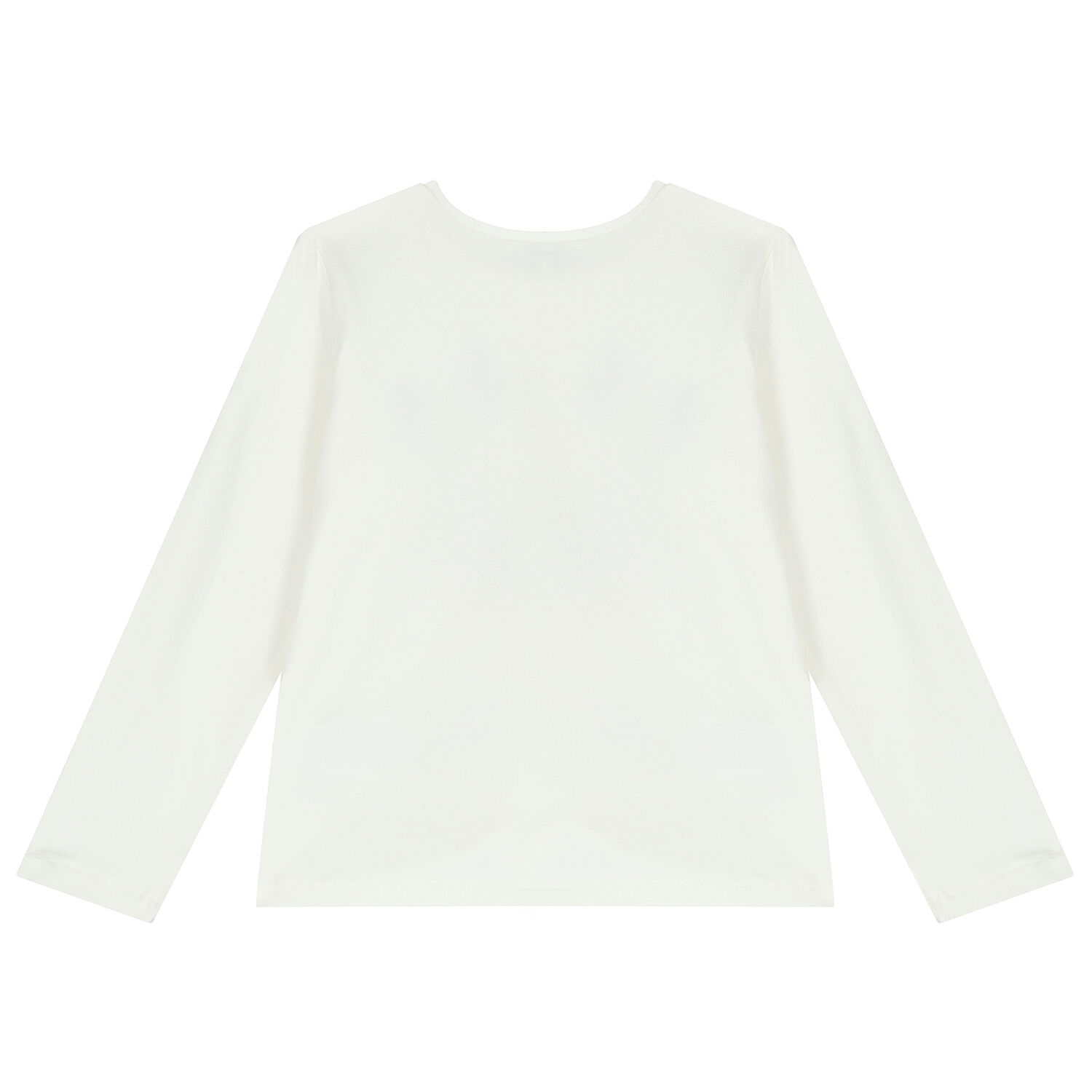Girls Ivory Long Sleeve Top, 1, hi-res
