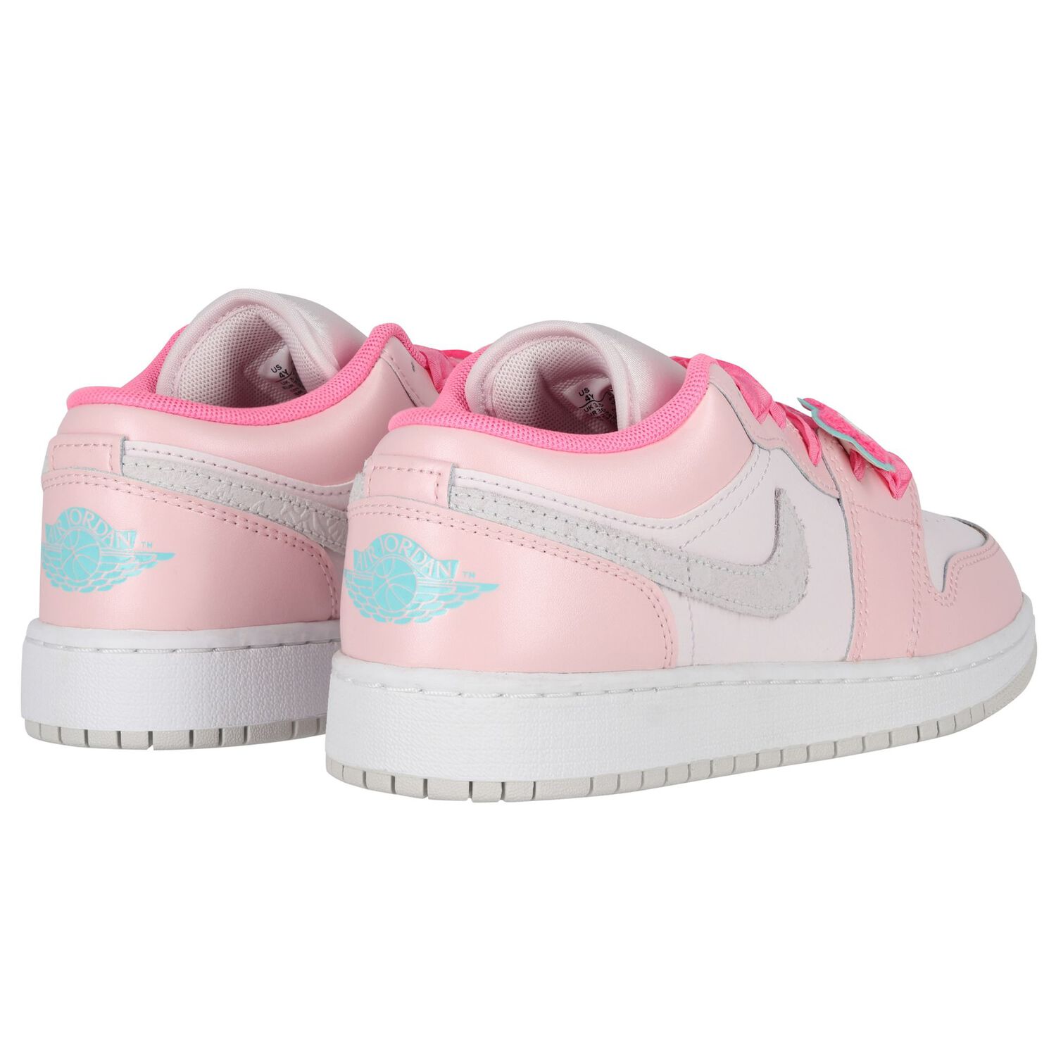 Girls Pink Logo Air Jordan 1 Low SE Trainers, 1, hi-res