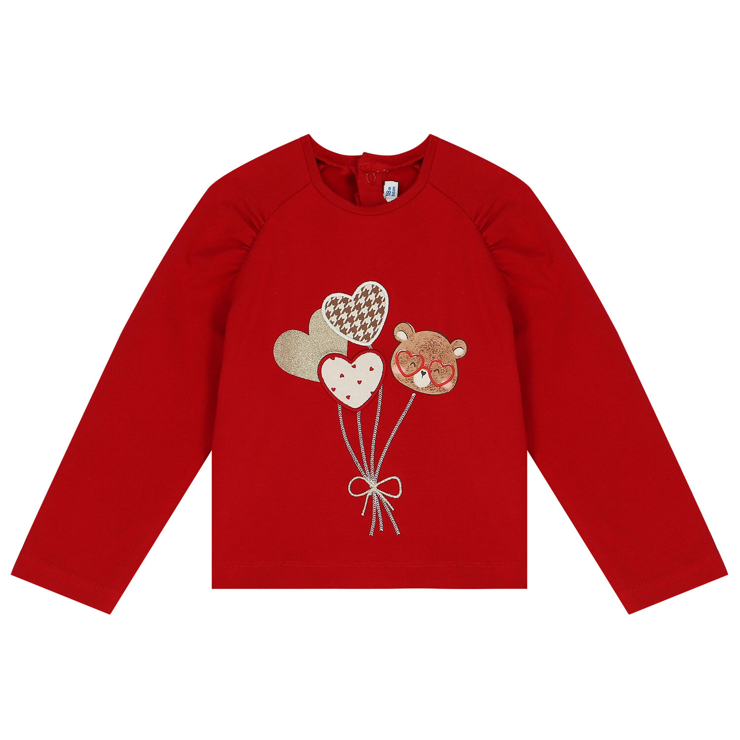Younger Girls Red Balloon Long Sleeve Top, 1, hi-res image number null