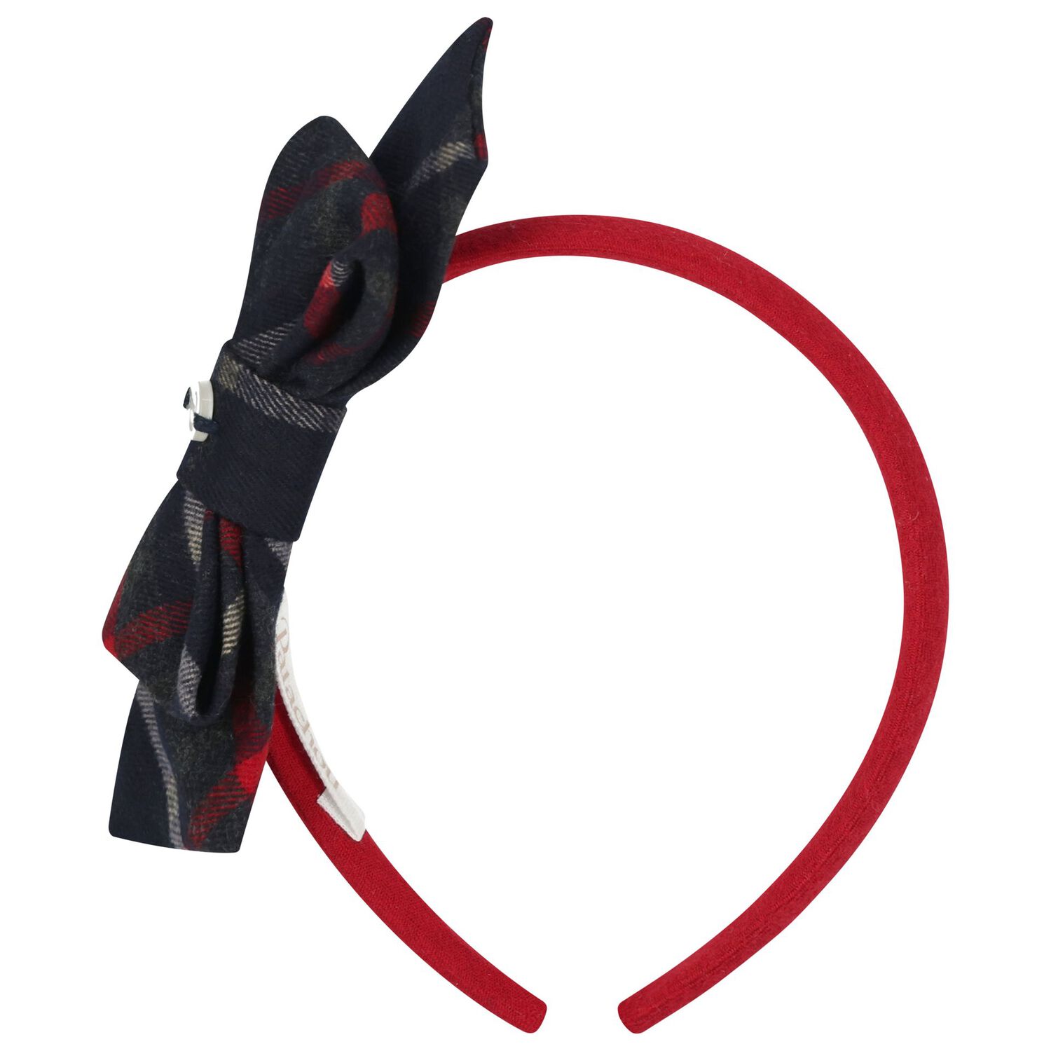 عصابة رأس منقوشة باللون الأزرق الداكن والأحمر للبنات, 1, hi-res