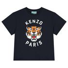 Navy Blue Tiger Logo T-Shirt, 4, hi-res