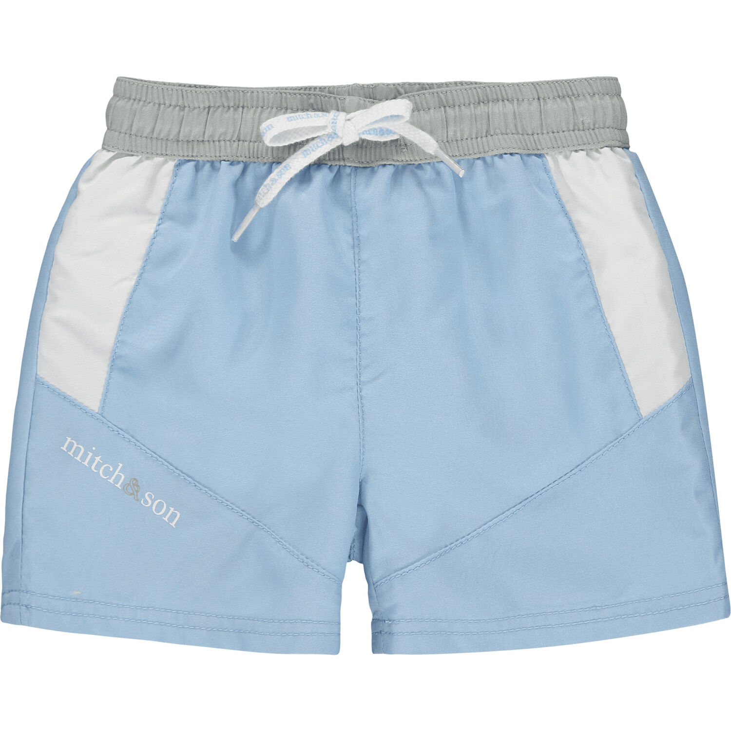 Younger Boys Blue Swim Shorts, 1, hi-res