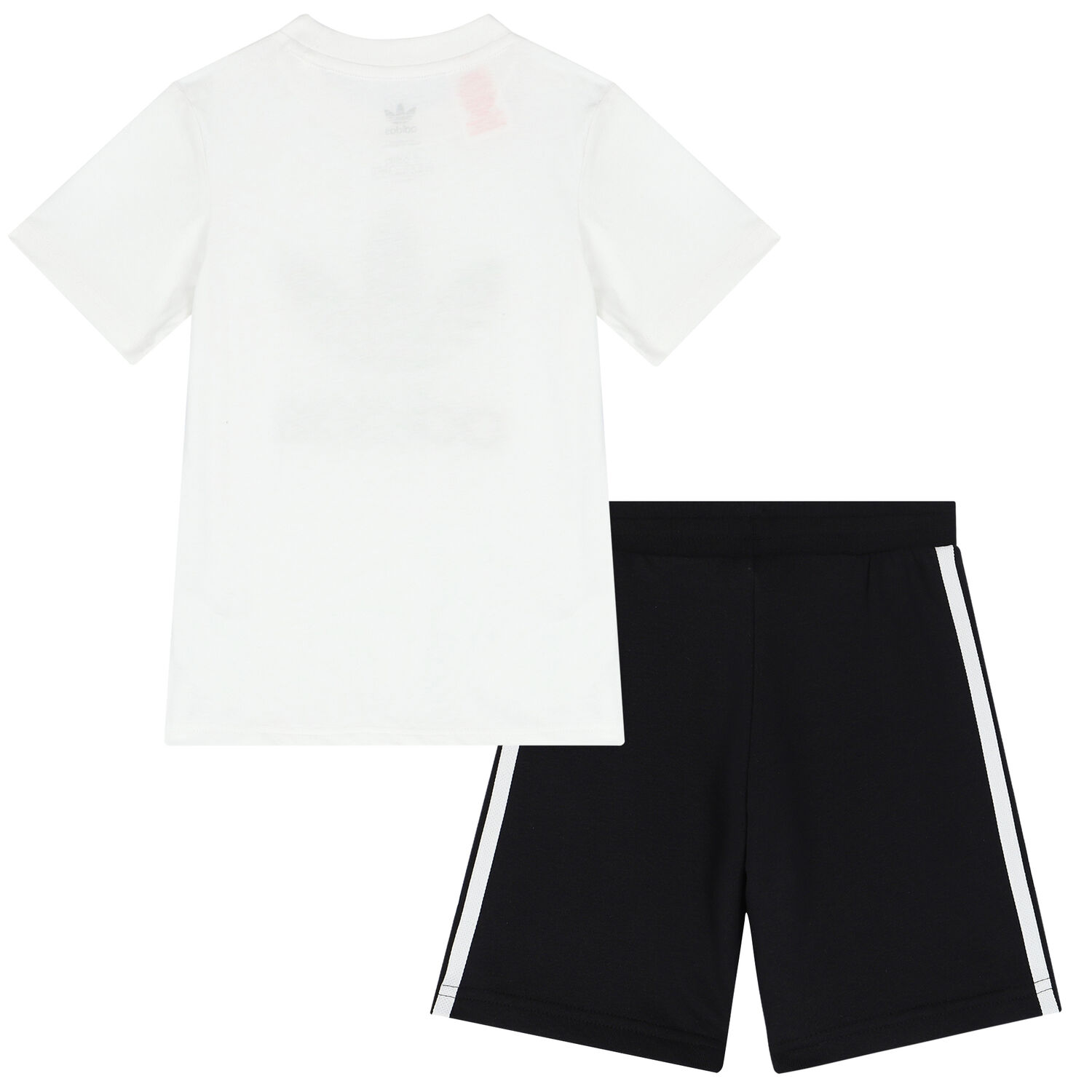 Boys White & Black Logo Shorts Set, 1, hi-res image number null