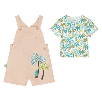 Baby Boys T-Shirt & Dungarees Set