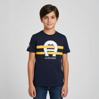 Boys Navy Blue Logo T-Shirt