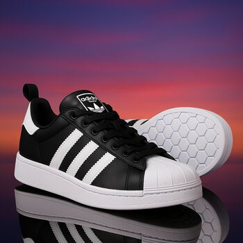 Black & White Comfort Closure Superstar Trainers