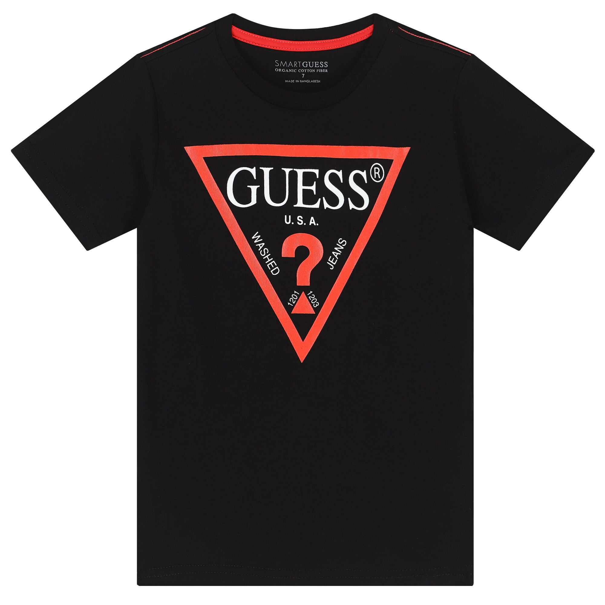 Guess Boys Black Logo T Shirt Junior Couture UAE