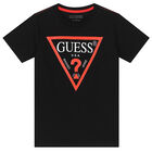 تيشيرت بالشعار باللون الأسود للأولاد, 5, hi-res