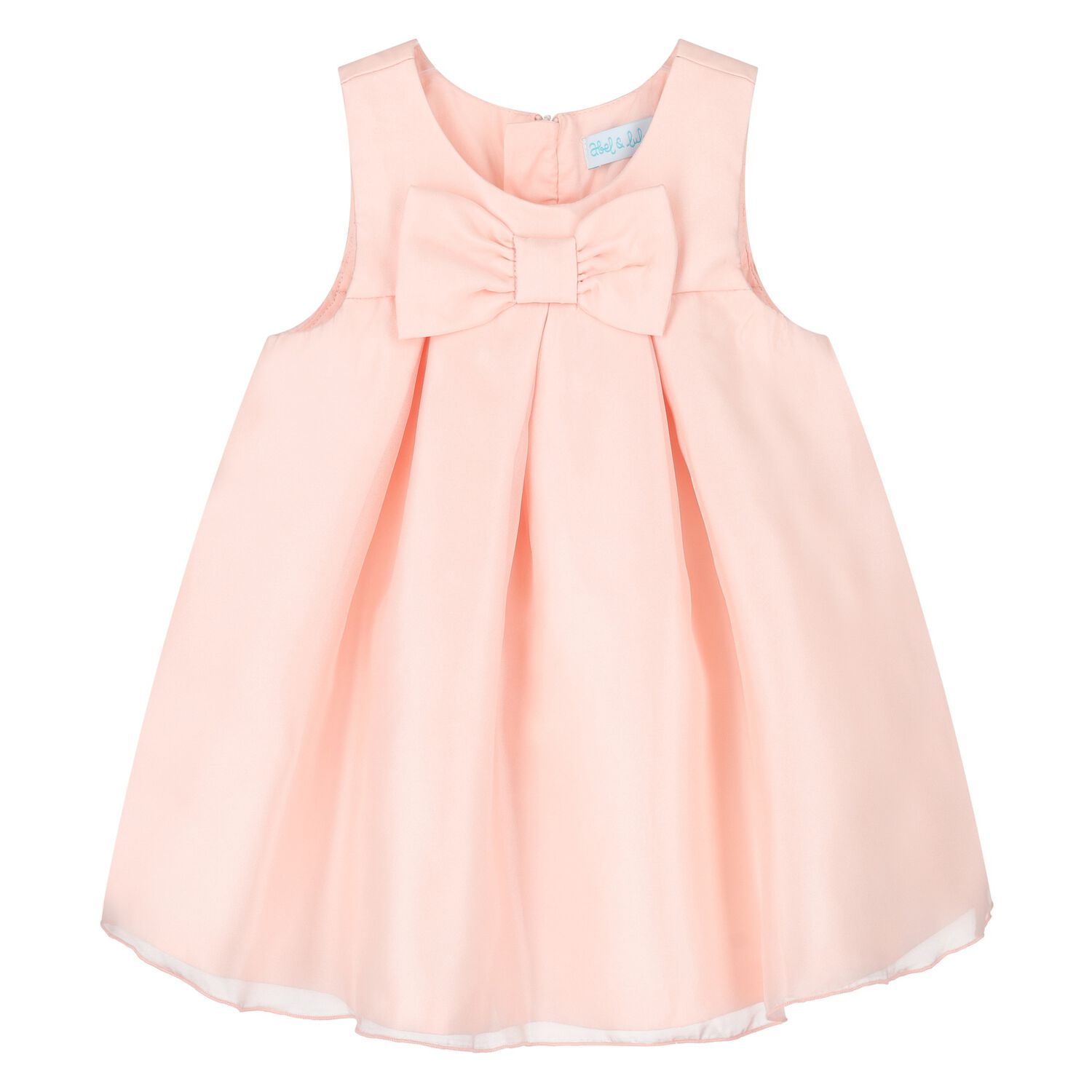 Younger Girls Pink Organza Dress, 1, hi-res image number null