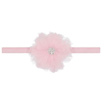 Baby Girls Pink Tulle Flower Headband