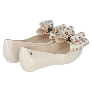 Girls Beige Bow Jelly Shoes