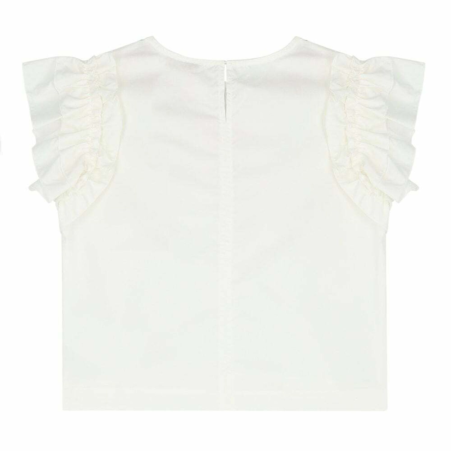 Girls Ivory Roses Ruffled Top , 1, hi-res