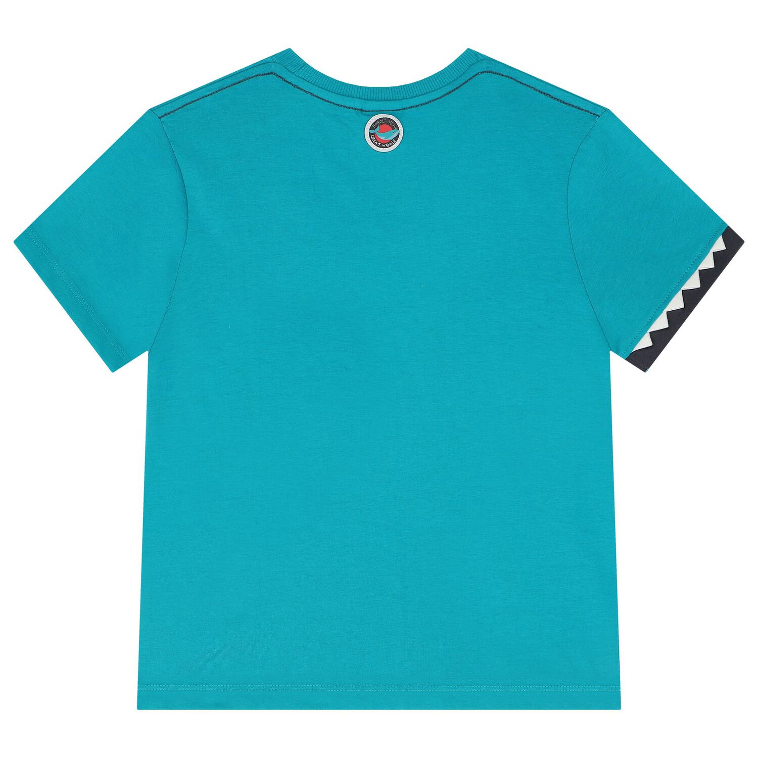 تيشيرت أولاد بطبعة سمكة القرش باللون الأخضر, 1, hi-res