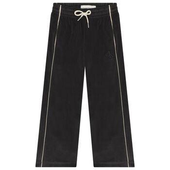 Girls Black Logo Trousers
