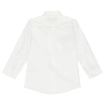 Boys White Logo Shirt