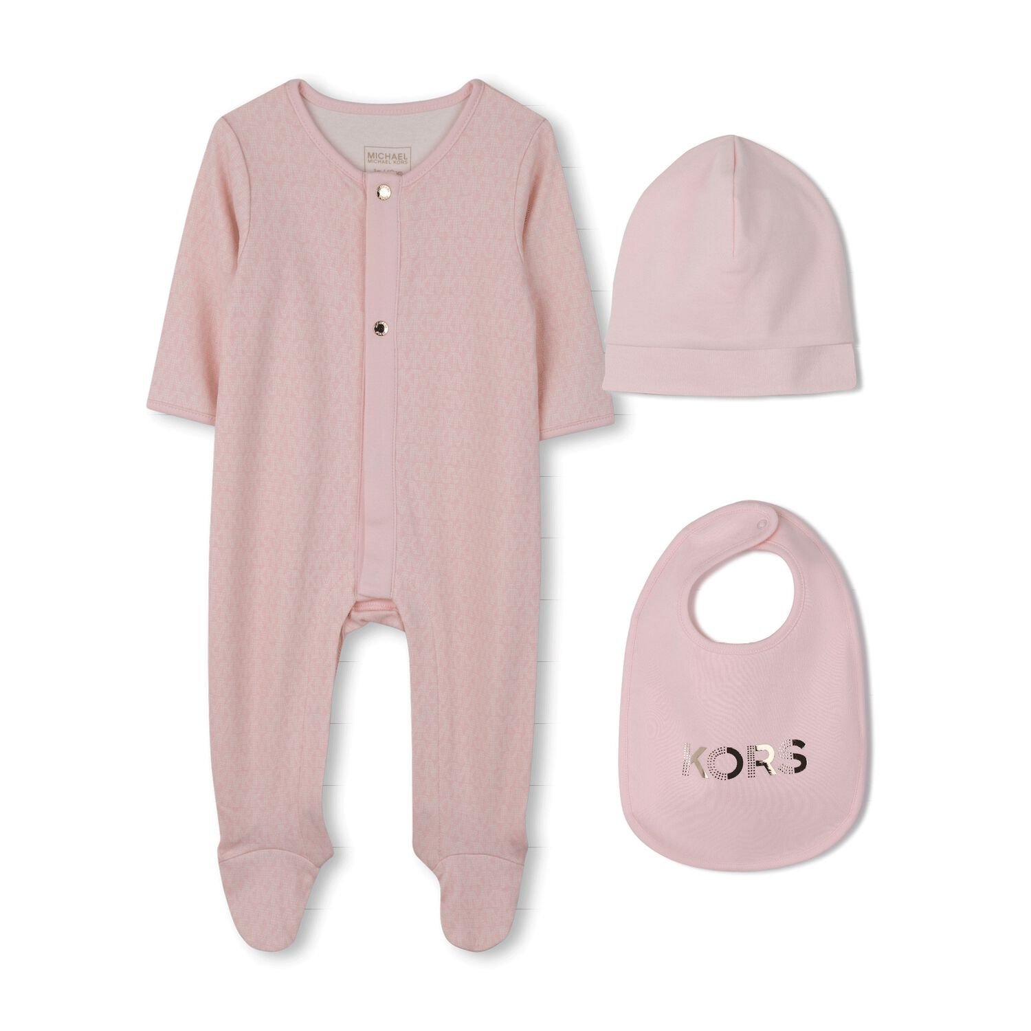 Baby Girls Pink Logo Babygrow Gift Set, 2, hi-res