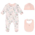Baby Girls Pink Floral Babygrow Gift Set, 1, hi-res