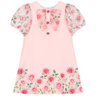 فستان بنات بالزهور باللون الوردي, 1, hi-res