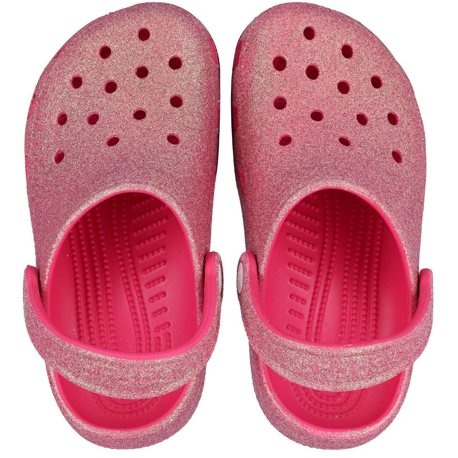 Girls Pink Iridescent Glitter Classic Clogs Sandals, 2, hi-res image number null