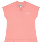 فستان بنات بالشعار باللون الوردي, 1, hi-res