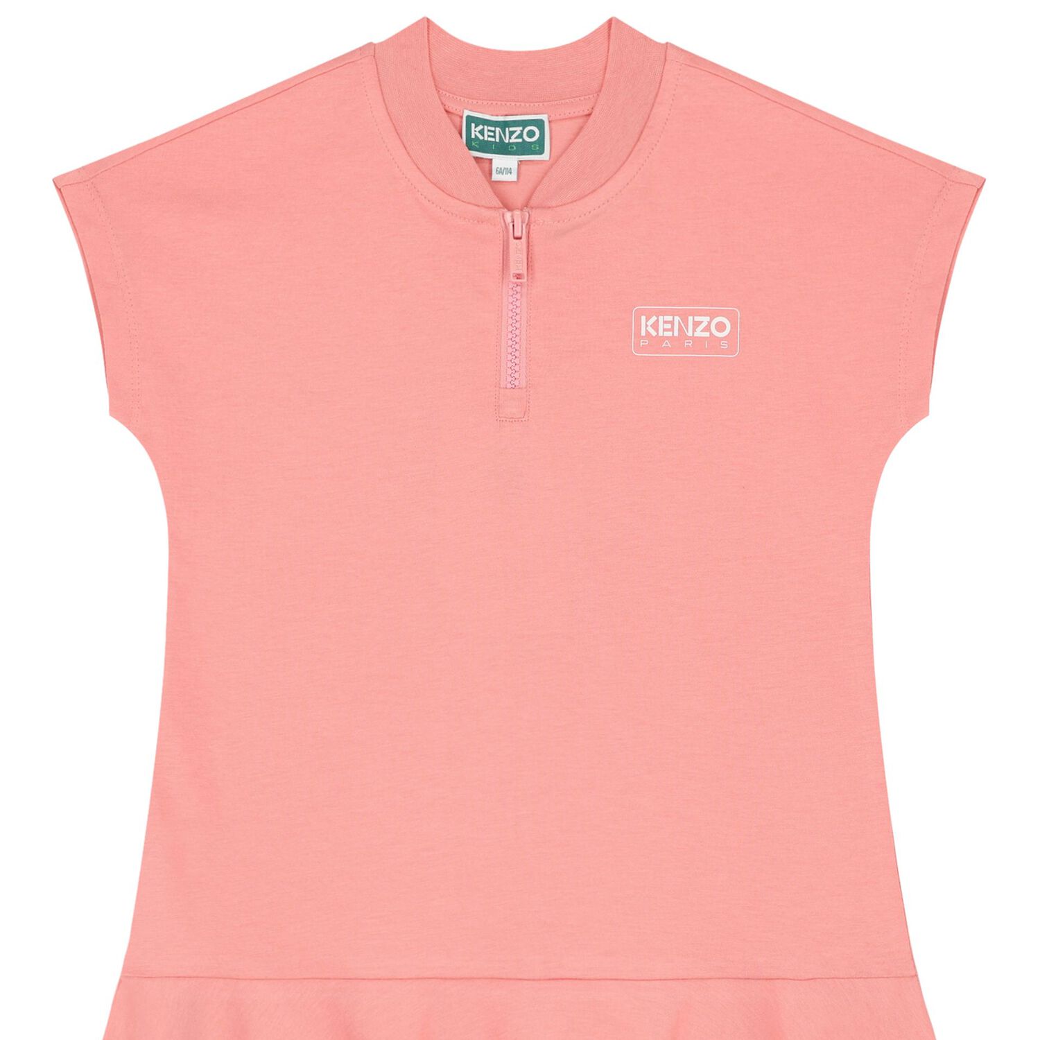 فستان بنات بالشعار باللون الوردي, 1, hi-res