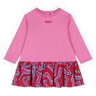 Younger Girls Pink Labirinto Dress, 1, hi-res
