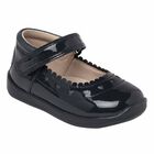 Girls Navy Blue Patent First Walker Shoes, 1, hi-res
