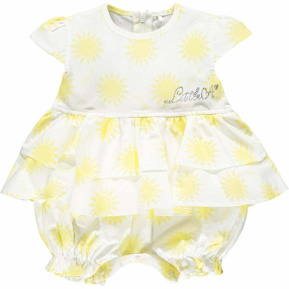 Yellow romper baby hotsell girl