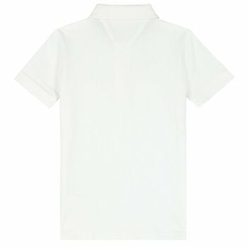 تيشيرت بولو بالشعار باللون الابيض للاولاد