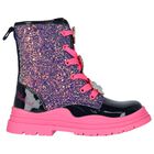 بوتس بنات مزين بالترتر  باللون الكحلي و الوردي , 1, hi-res