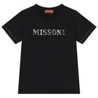 Boys Black Logo T-Shirt, 1, hi-res