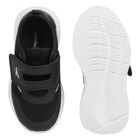Boys Black & White Logo Trainers, 1, hi-res