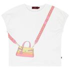 Girls White & Pink Bag T-Shirt, 1, hi-res
