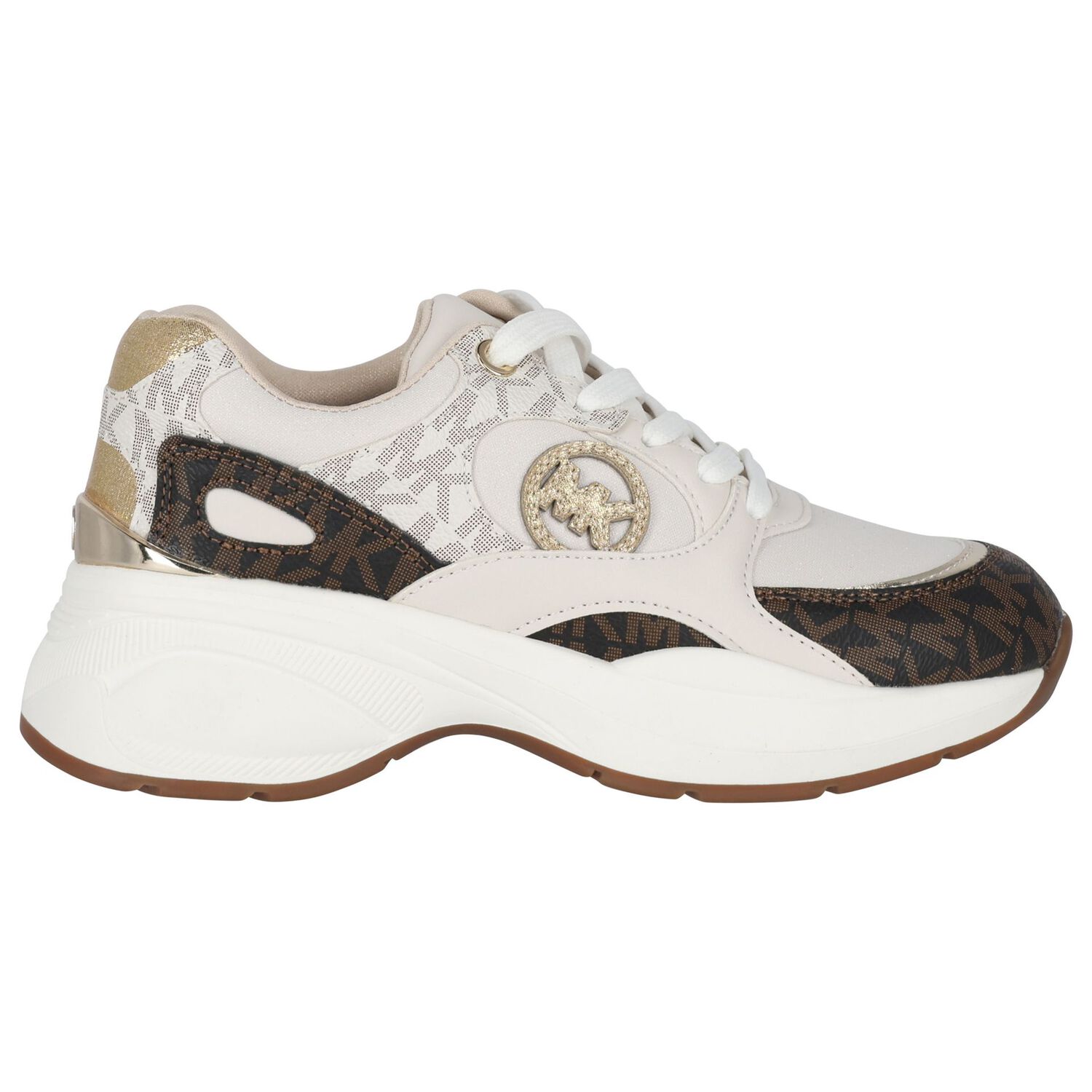 Girls Ivory Logo Trainers, 1, hi-res