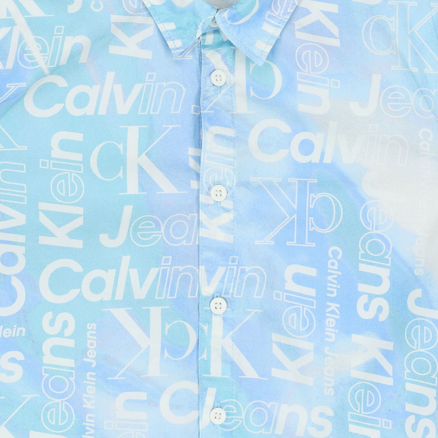 قميص أولاد بالشعار باللون الأزرق والأبيض, 1, hi-res image number null