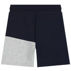 Younger Boys Navy Blue Logo Shorts, 2, hi-res