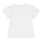 Younger Girls White & Pink Flower Skirt Set, 1, hi-res