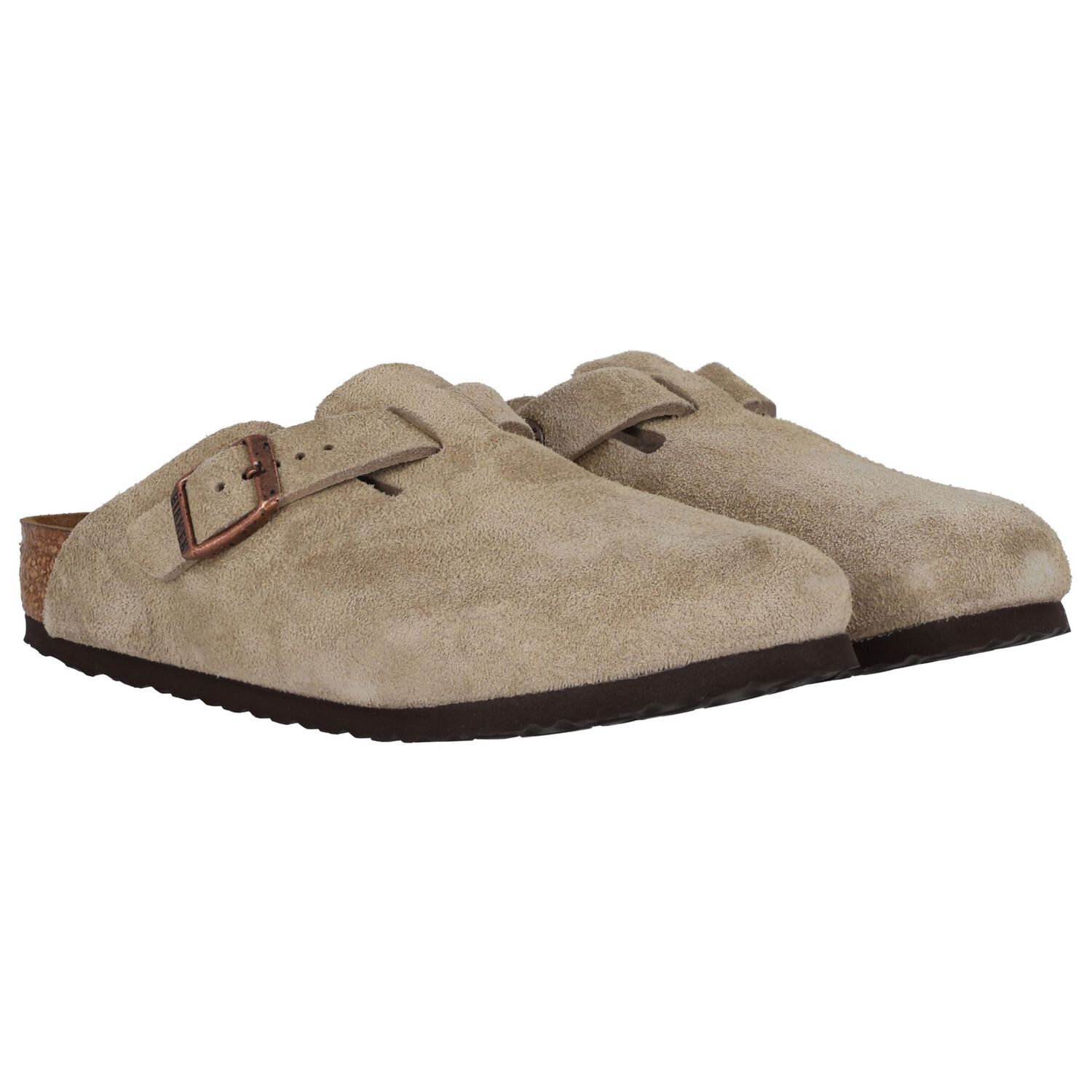 Beige Logo Suede Leather Clog, 1, hi-res image number null