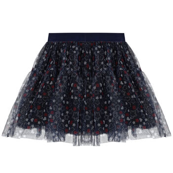 Girls Navy Stars Tulle Skirt
