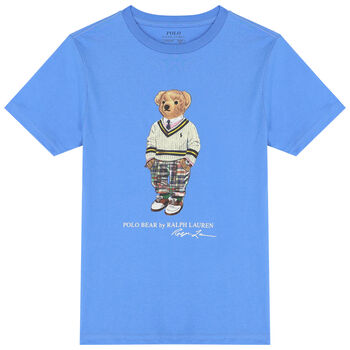 Boys Blue Polo Bear T-Shirt