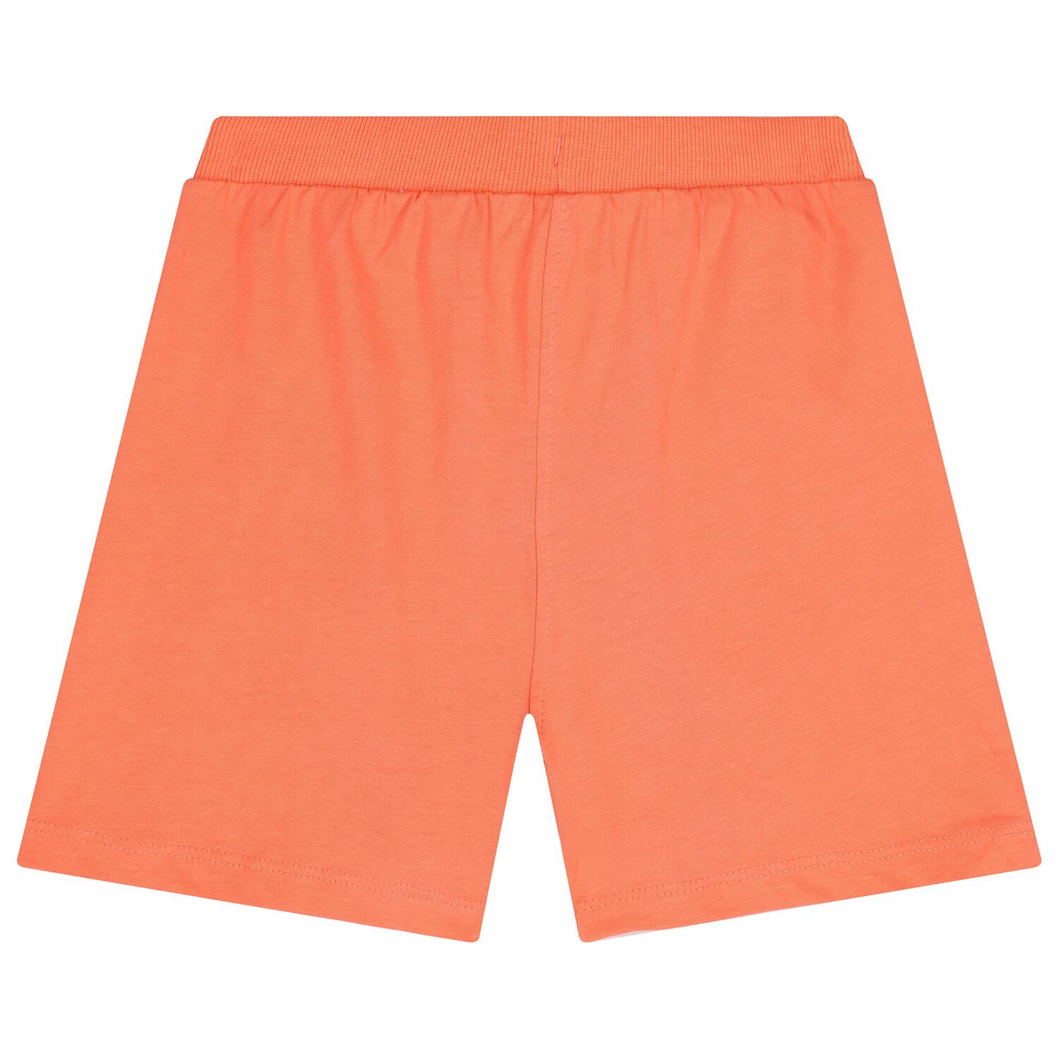 طقم شورت بنات بطبعة الزهور باللون الأبيض و البرتقالي, 1, hi-res