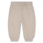 Younger Boys Beige & Navy Blue Tiger Logo Tracksuit, 1, hi-res