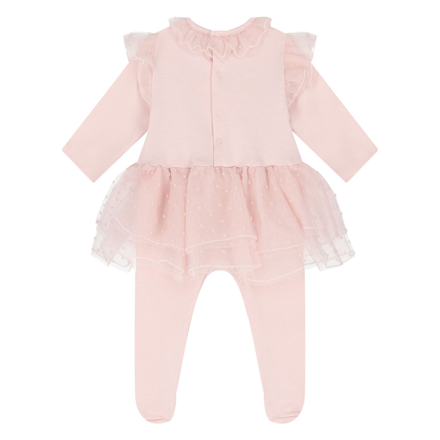 Baby Girls Pink Bow Babygrow Set, 1, hi-res image number null