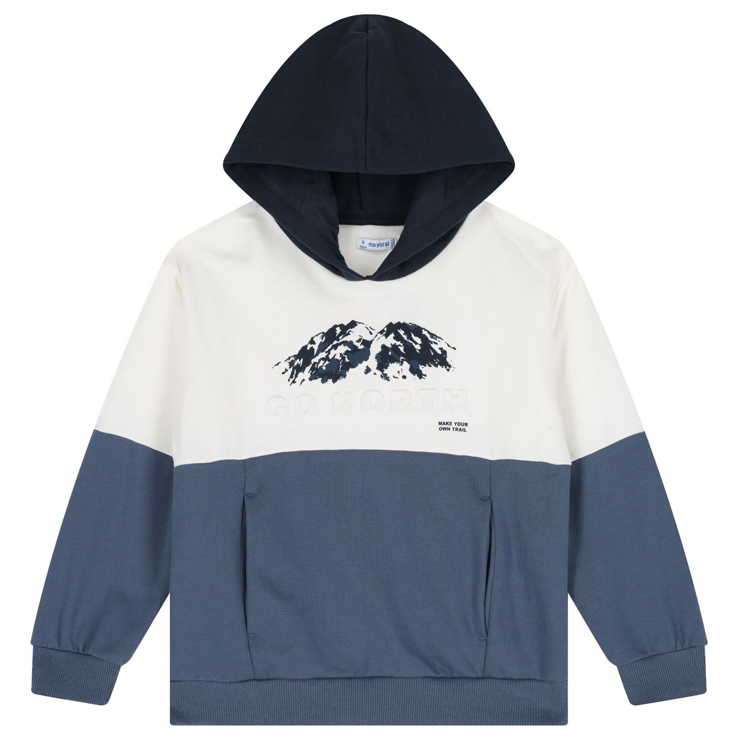 Boys Ivory & Blue Tracksuit Set ( 3 Piece ), 1, hi-res