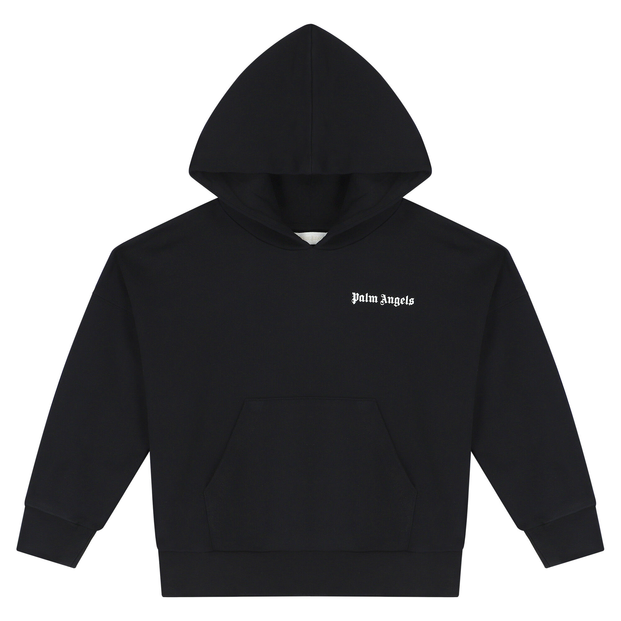 Palm Angels Black Logo Hooded Top Junior Couture UAE