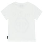 Boys White Logo T-Shirt, 1, hi-res
