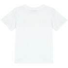 White & Gold Logo T-Shirt, 1, hi-res