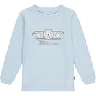 Boys Blue Logo Long Sleeve Top, 1, hi-res